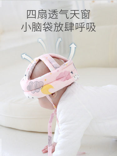 Baby baby anti-fall hat toddler hat toddler anti-collision hat walking safety protective hat children anti-fall protective headrest hat