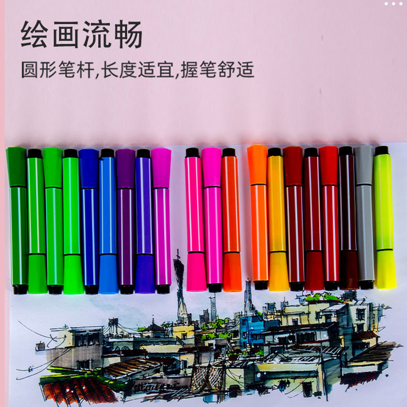 166 hexagonal lavable acuarela pluma pintura infantil estudiante colorido creativo acuarela pluma traje arte graffiti cepillo