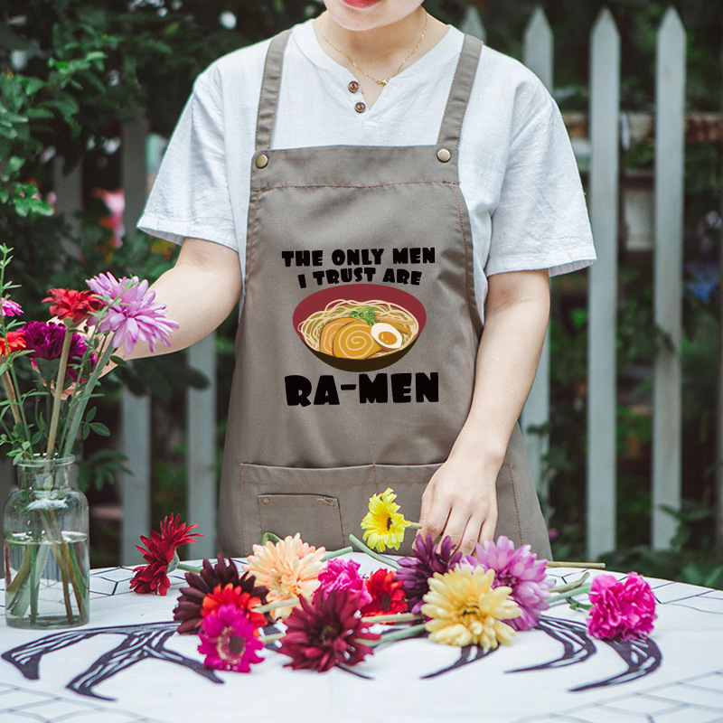 Delantal de cocina de moda coreana antiincrustante a prueba de aceite sin mangas delantal de impresión de cocina trabajo hogar hombres y mujeres pareja