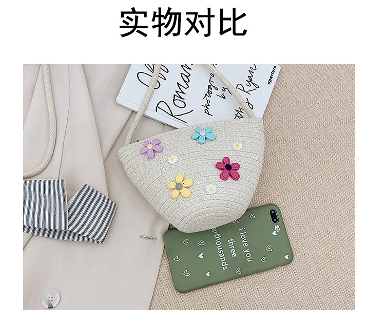 Woven Small Bag Summer New Women's Bag Korean Fashion The Shoulder Messenger Bag Small Fresh Straw Bucket Bag Wholesale Nihaojewelry display picture 22