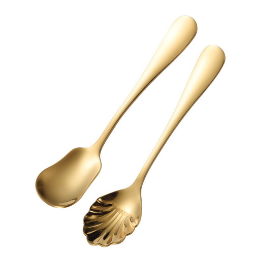 Korean stainless steel spoon creative colorful ice cream dessert spoon hotel children's coffee spoon household spoon tableware