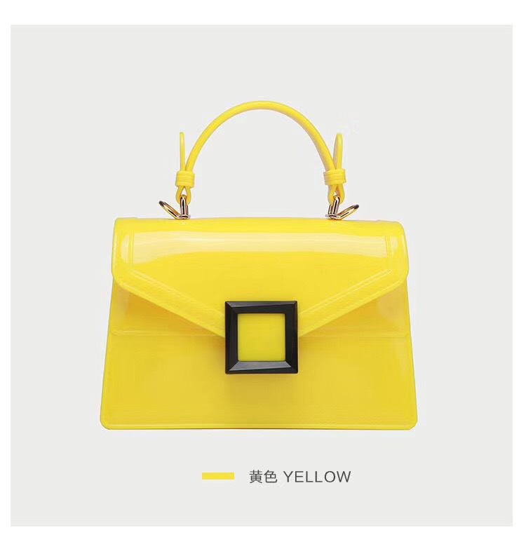 Clearance jelly bag, transparent pvc women's bag, gradient color small square bag, handbag, single-shoulder crossbody women's bag in stock undefined