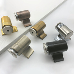 High-end invisible magnetic floor bar, stainless steel hole-punched door stop, extended bathroom magnetic floor bar with strong magnet.