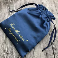 Высокая-конец искусственного шелка мешок Drawstring сатинировки оптом Индивидуальные Металлические ремесла упаковка мешок пыли мешок Drawstring сатинировки
