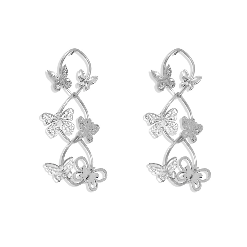 Mode Multicouche Papillon Boucles D&#39;oreilles Rétro Forêt Insecte Longue Étoile Sauvage Boucles D&#39;oreilles Bijoux En Gros Nihaojewelry display picture 10