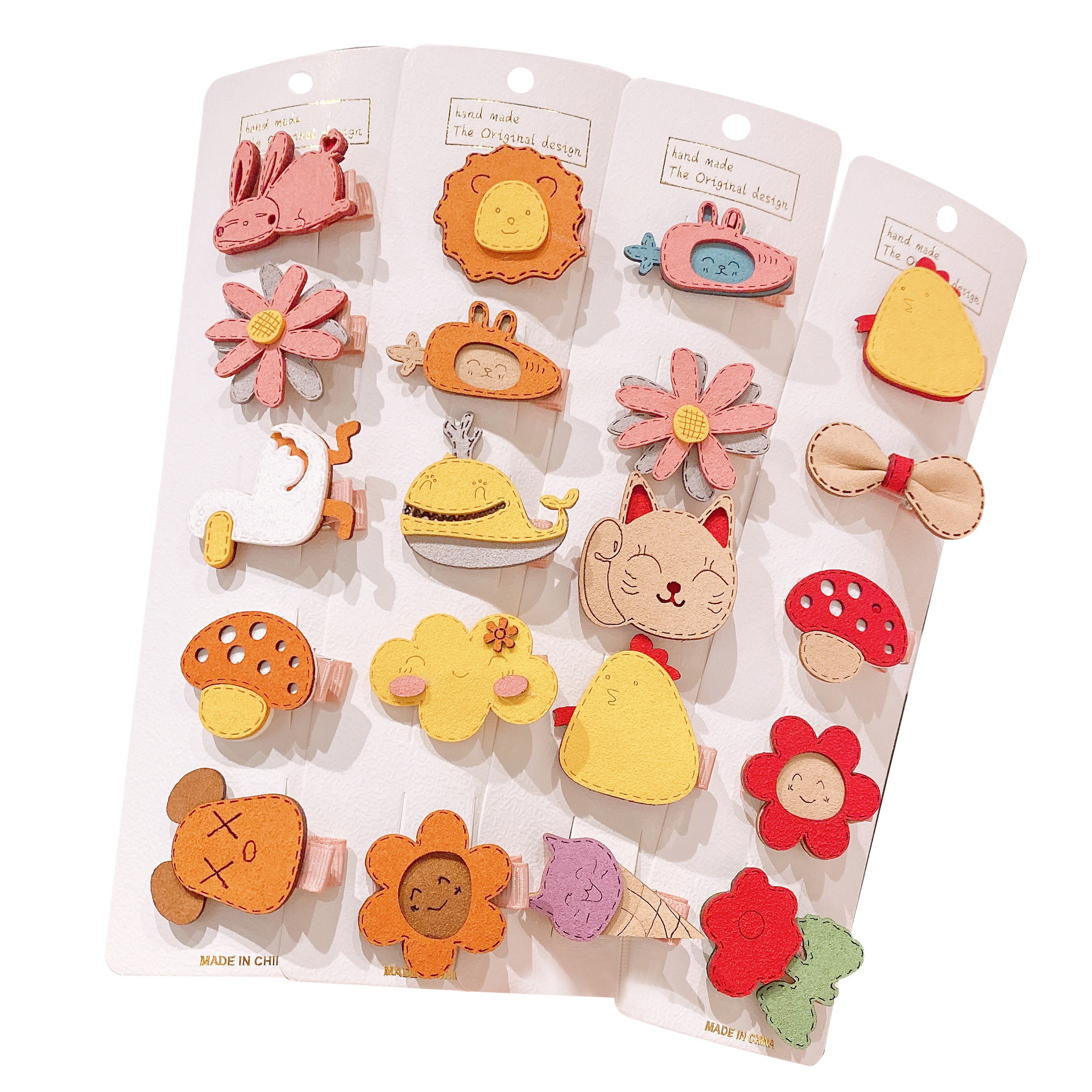 Nuevo estilo coreano linda chica horquilla fruta pequeña combinación de horquilla animal flequillo fresco clip traje de pelo de los niños