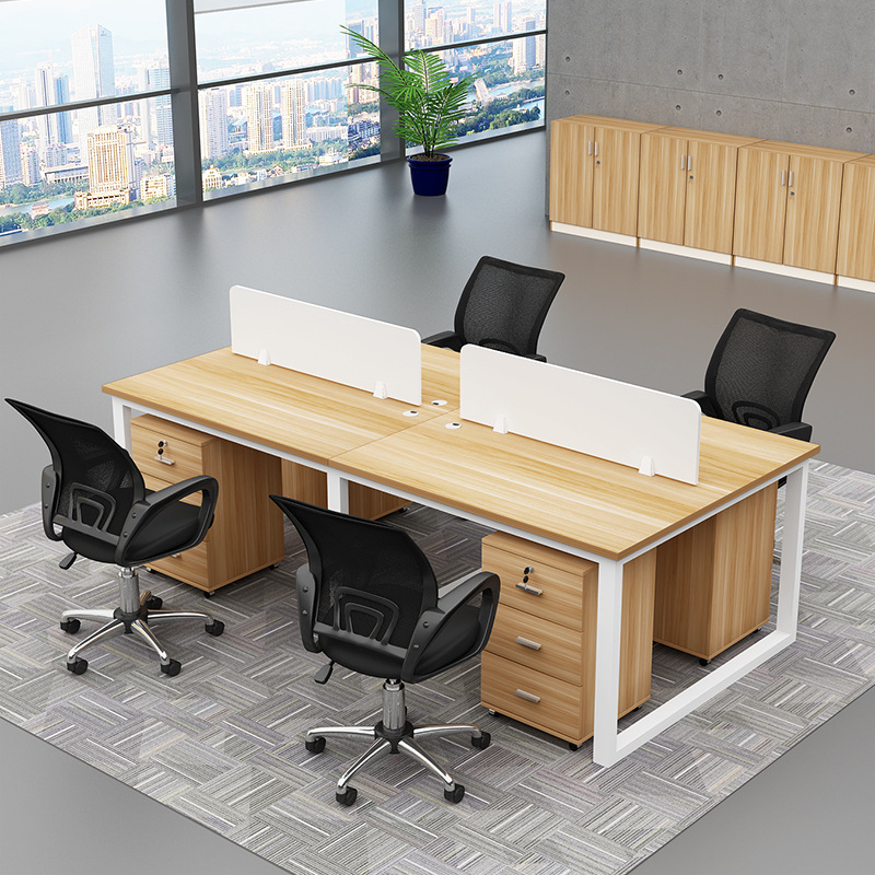 職員辦公桌供應簡約員工電腦桌椅組合辦公家具2/4人工作位桌子