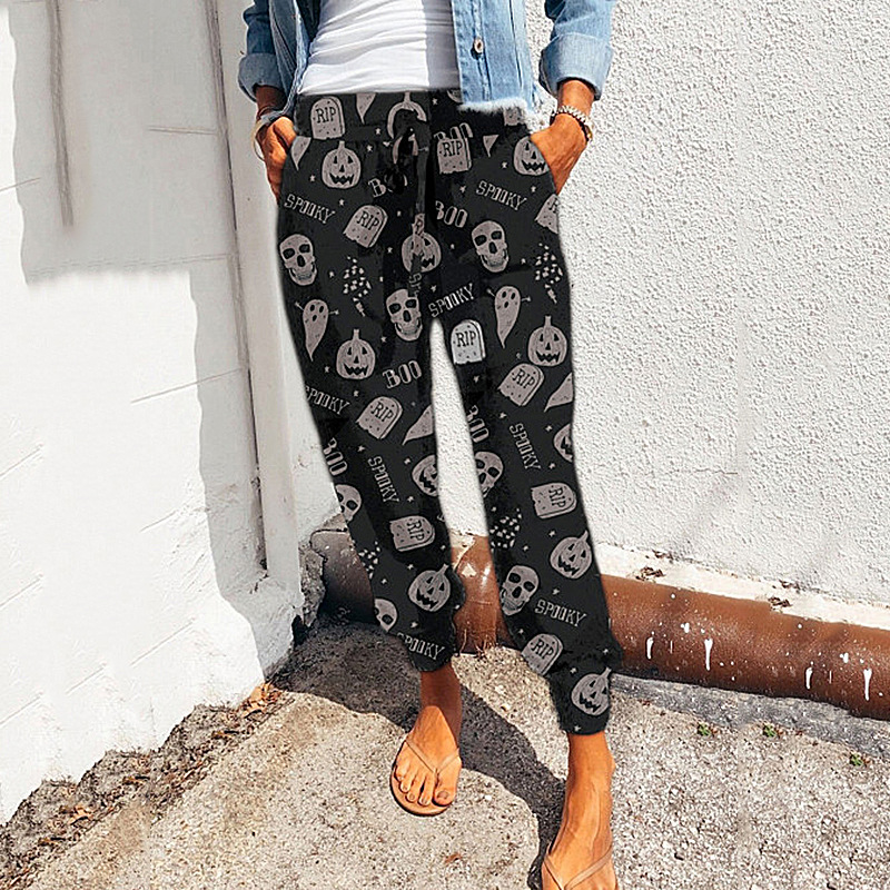 tie-dye printing elastic waist harem pants NSZH18632