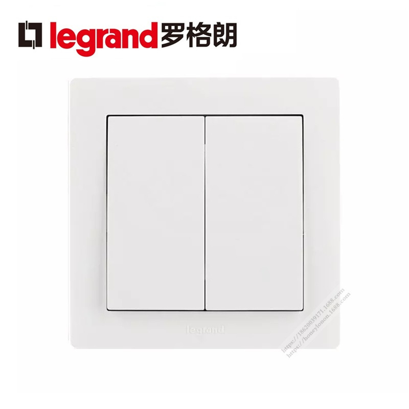 Legrand/罗格朗 逸享系列 二位单极开关(玉兰白)X32/1/2C