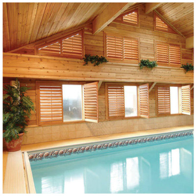 Manufactor Best seller wooden  Louver curtain customized Scenic spot Chalet wooden  Louver Curtain factory