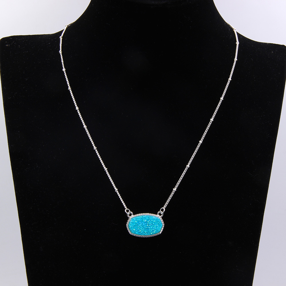 Solid Color Pattern Simple Style Solid Color Alloy Plating Inlay Artificial Crystal Women's Earrings Necklace