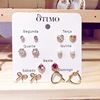 Earrings, universal fresh set, 7 pair, simple and elegant design, wholesale