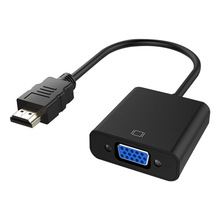 厂销HDMI to VGA转接线带音频供电 HDMI转VGA母线高清视频转换器