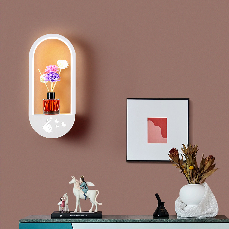 Aromatherapy Wall lamp bedroom Bedside lamp fresh atmosphere decorate Background wall a living room originality modern Simplicity Aisle lights