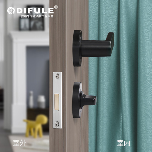 Invisible door lock zinc alloy single sided lock hidden indoor bedroom dark single tongue mechanical lock machine