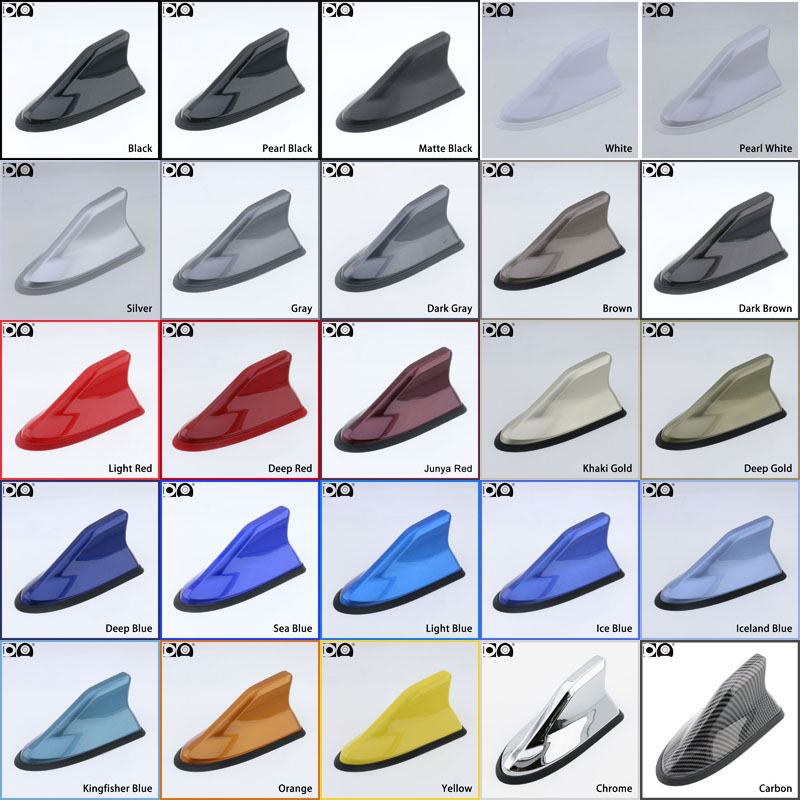 Factory wholesale cross-border universal silicone waterproof shark fin decoration car radio antenna roof tail wing modification