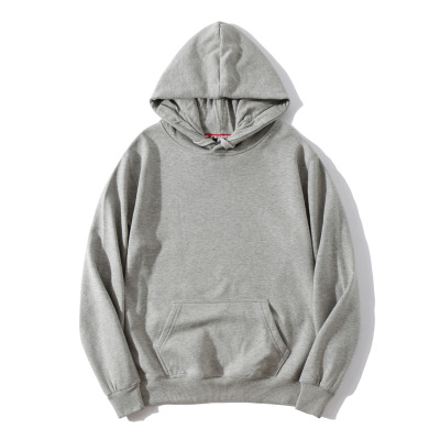 Spring Solid Hooded Collarless Trend Side seam Pocket Single breasted Youth Socket grey leisure time men's wear