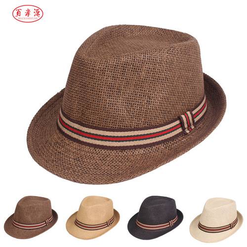 Top hats, men's jazz hats, middle-aged and elderly hats, spring and summer sun hats, old man's top hats, foreign trade hats