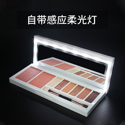名玛灯光8色眼影盘修容高光腮红多功能盘珠光显色细闪裸妆初学者