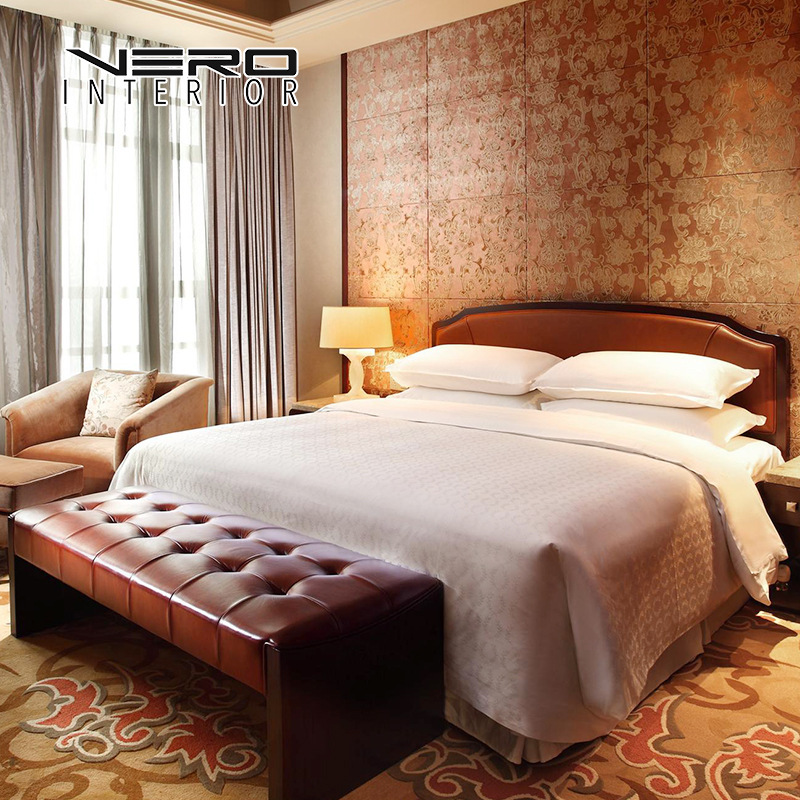 Simple high-end Star hotel furniture full apartment homestay hotel guest suite furniture one-stop solid soft outfit