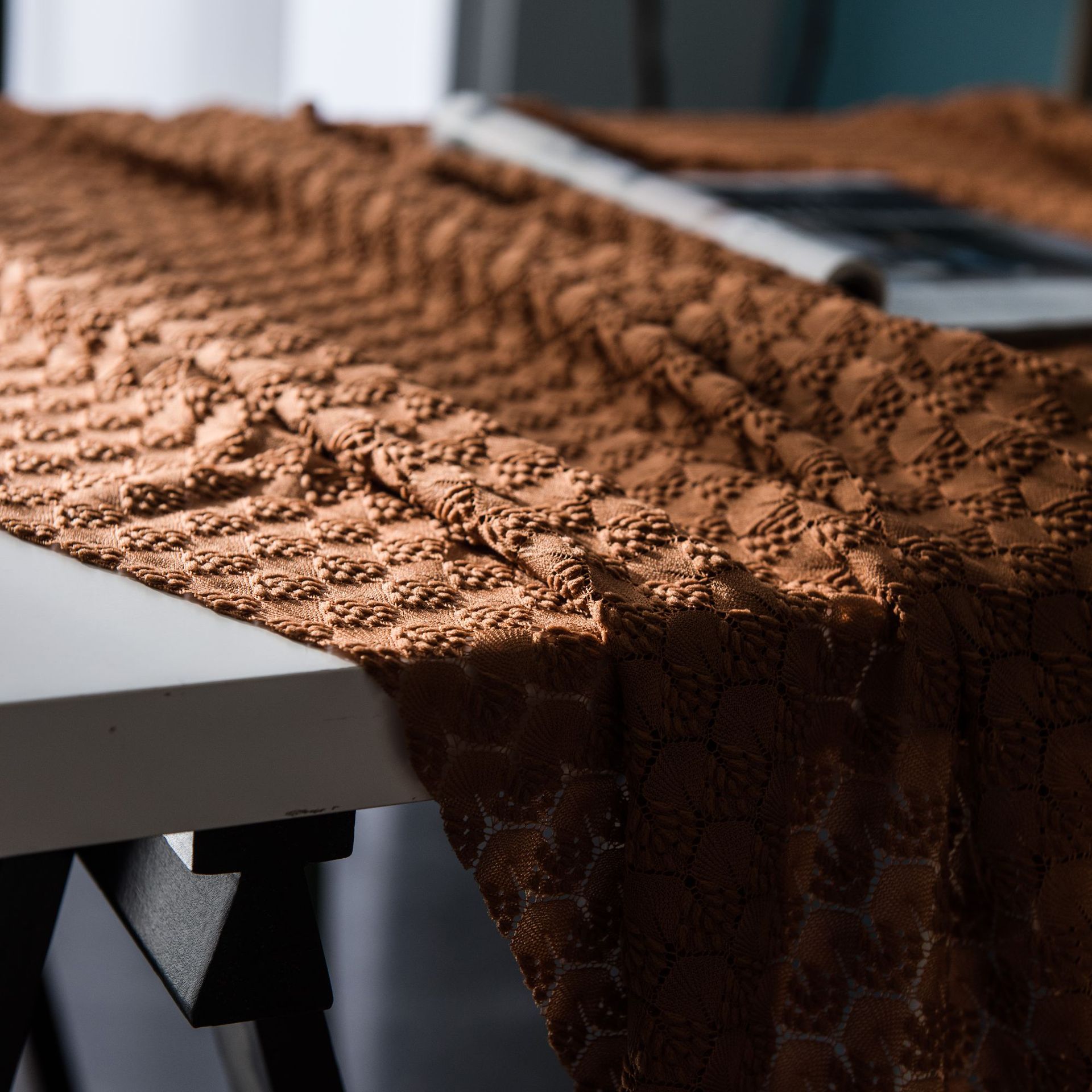 法式复古提花蕾丝桌布家用长方形茶几餐桌布艺镂空厂家直销