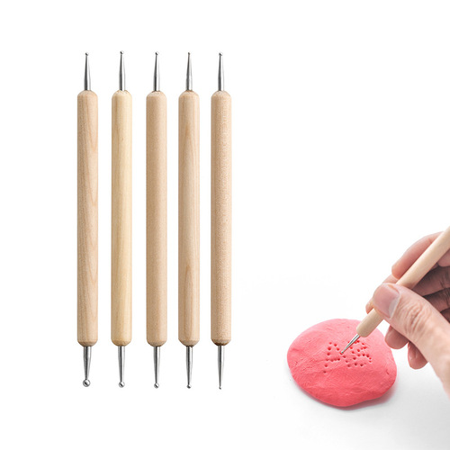 Cross-border pottery tools 25-piece set clay shaping figures auxiliary carving knife pill stick point drill pen pottery tools