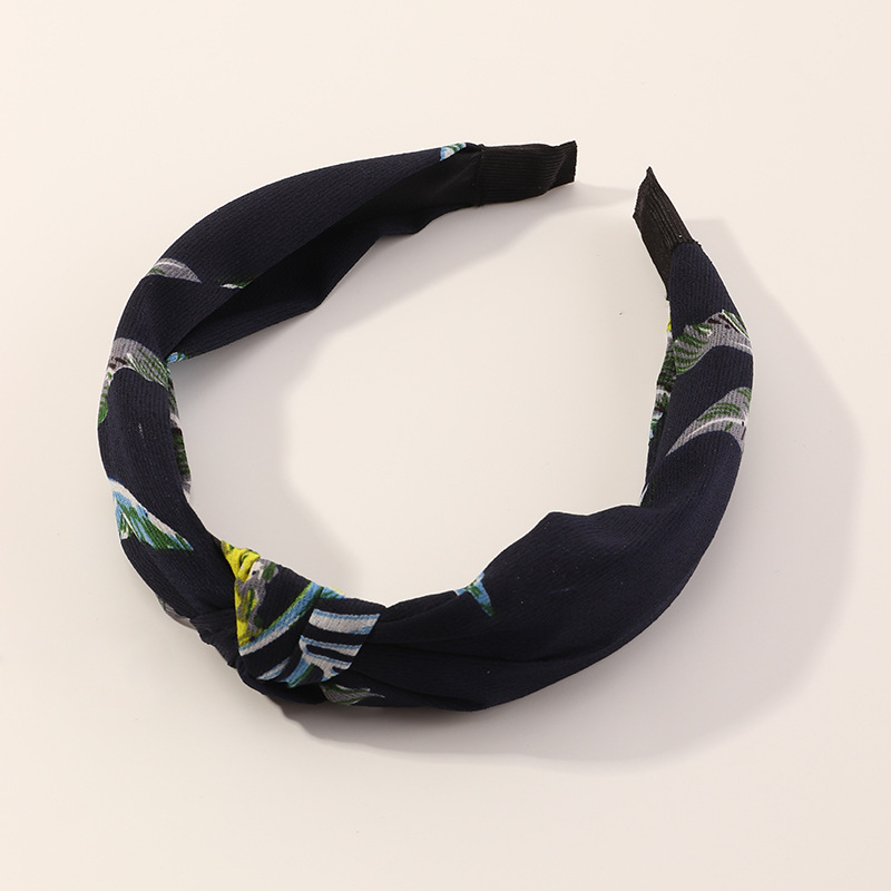 The New Fashion Chiffon Printing Hand-knotted Headband display picture 6