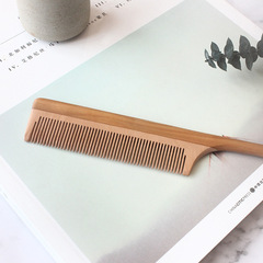 Green Sandalwood Beauty Hair Pointer Comb Sandalwood Picking Needle Comb Straightening Massage Bamboo Handle Engraving Factory Wholesale