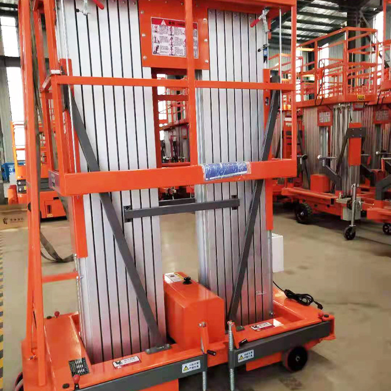 Manufacturer's aluminum alloy lift 4- 16m double column aluminum alloy lift, aerial work vehicle, aluminum alloy lift