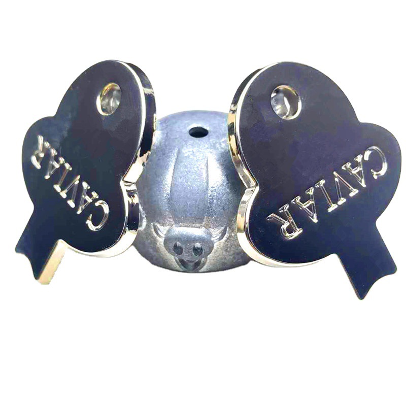 厂家现货金属酒水开瓶器合金logo标识牌锌合金鱼子酱起子金属标牌