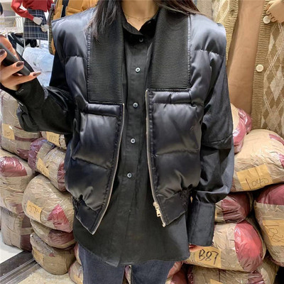 2020秋冬純色無袖馬甲棉服背心外套保暖百搭寬松顯瘦氣質舒適韓版