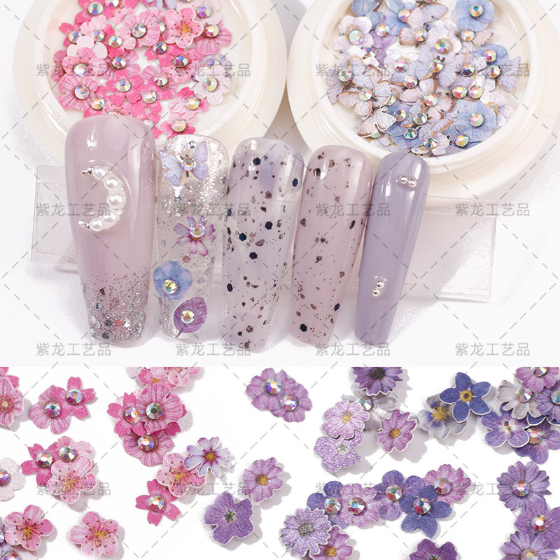 Zhifei nuevo estilo independiente gato ojo embotellado arco flor 6-color tridimensional diamante japonés Super Flash uñas decoraciones