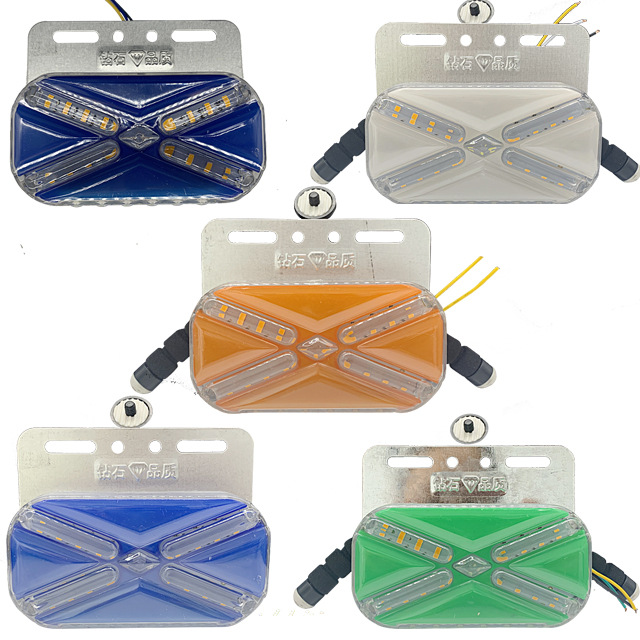 24vled camión remolque bomba coche colorido brillo impermeable durable coche luz trasera luz lateral luz de freno conjunto