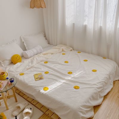 2020新款牛奶绒绣花毛毯羊羔绒圣诞节软糯风毯子|ru