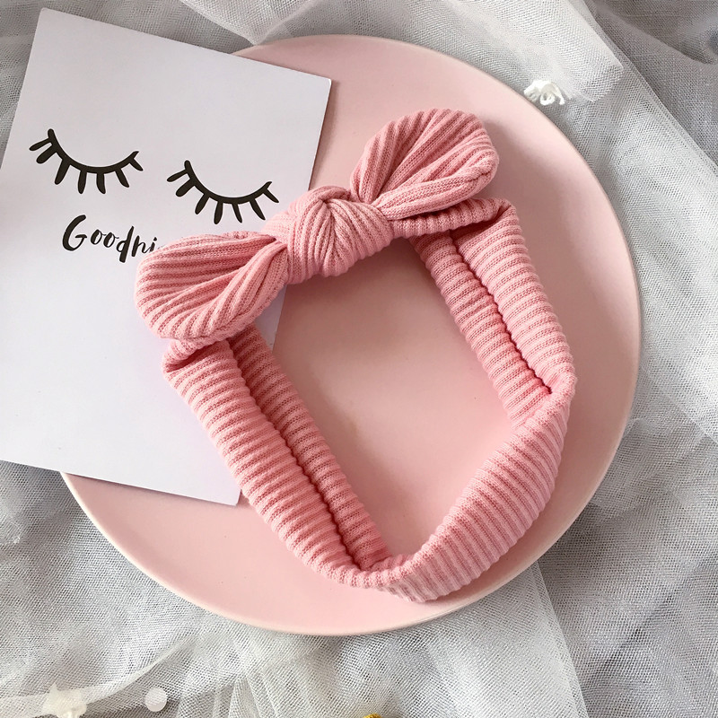 Solid Color, Bow Knot Pattern Girl'S Gender Fashion Solid Color Bow Knot Cloth Hair Band 1 Piece