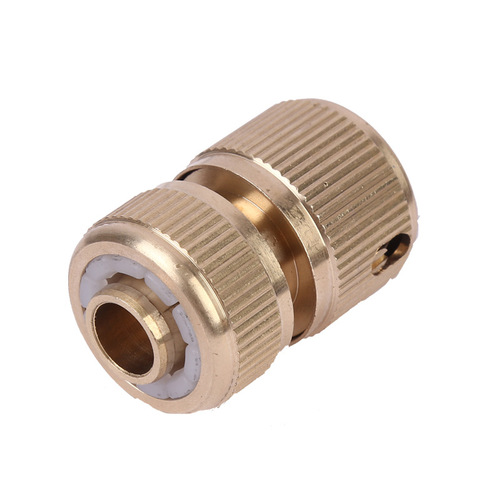 Copper 4-inch water pipe adapter with nipple shape, 68g quick-connect fast connector, car wash water gun adapter, fast water connection, garden connector