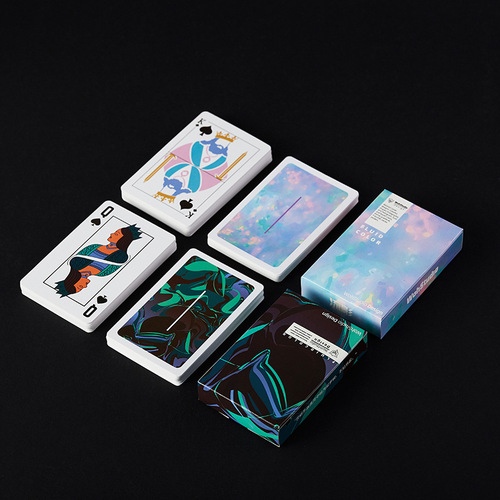 [Wholesale supply] Creative European simple style design playing cards with white core and thickened Texas Hold'em poker for adults