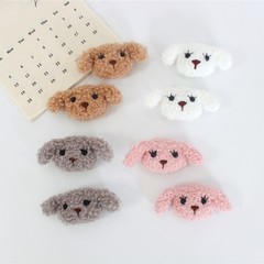 Cartoon Plush Teddy Curly Dog Brooch Cute Doll Bag Pin Shoes Socks Clothes Headwear Accessories