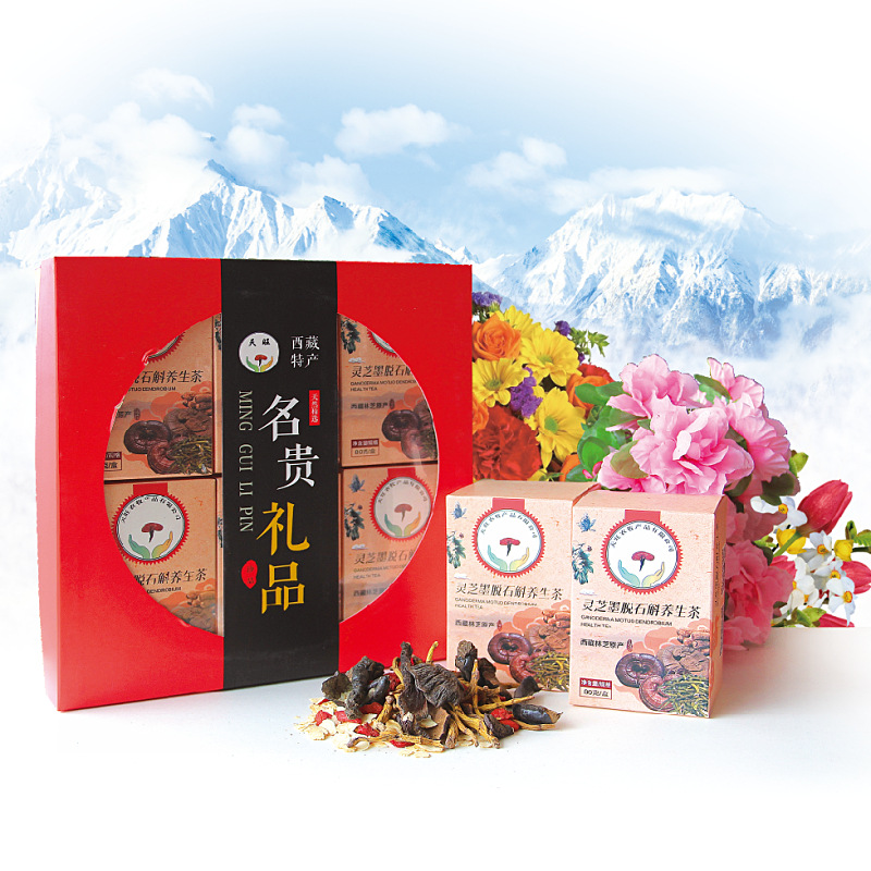 Manufactor Supplying Tibet Nyingchi Country of Origin Ganoderma lucidum Medog Dendrobium American ginseng Wolfberry Health tea specialty gift
