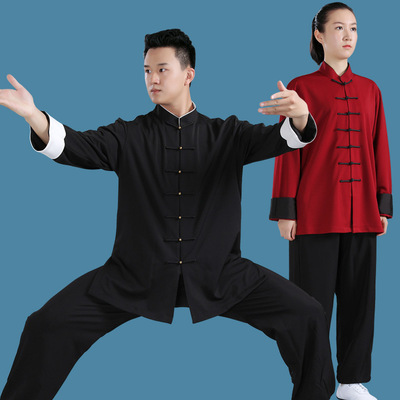 Taichi kungfu clothing  bruce lee chinese kungfu Tai ji quan training clothes men's martial arts clothes performance clothes taichi clothes