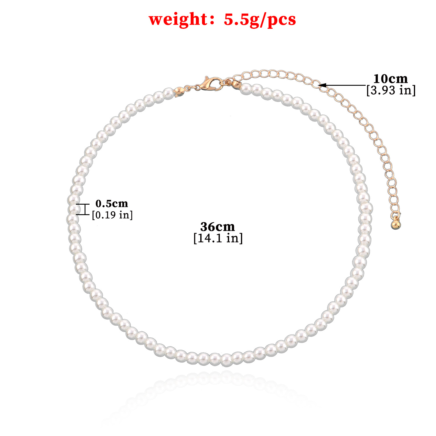 Fashion Geometric Mixed materials Pearl Necklace