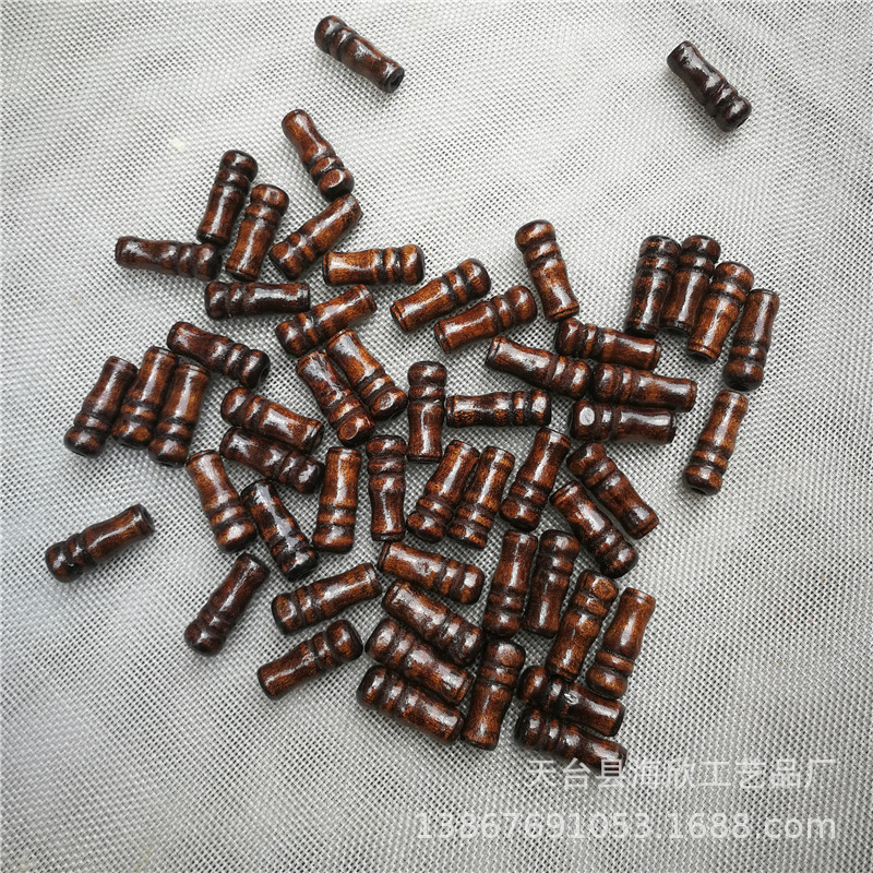 厂家批发 木质工艺品 咖啡色门帘珠 8*22MM 手工串珠 DIY饰品配件