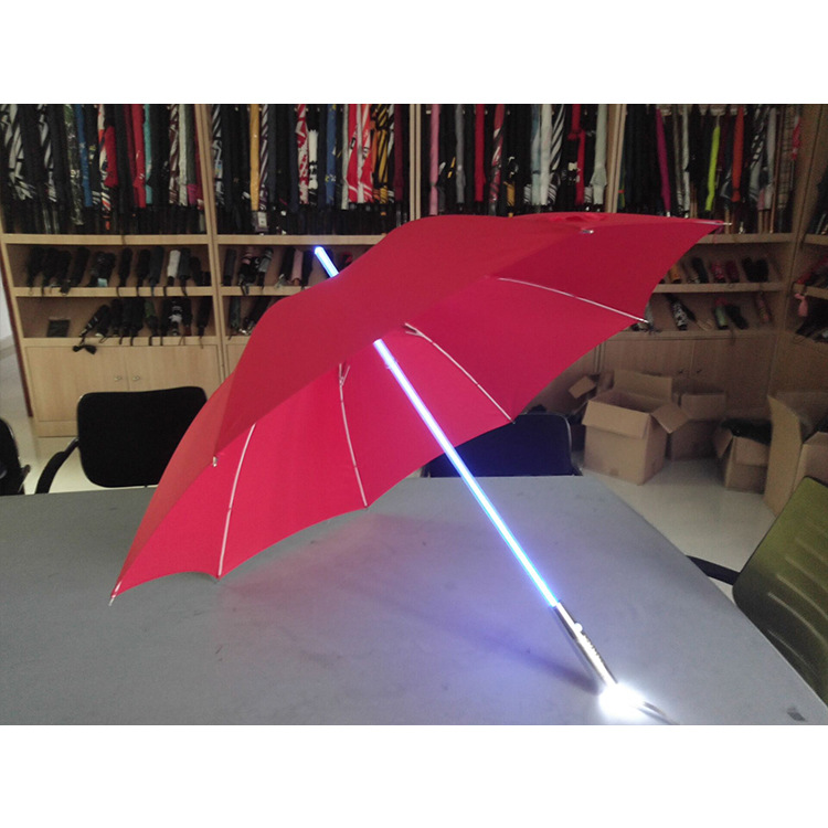 创意LED光透明雨伞可定制演唱会灯光照明伞冬天放学警示信号儿童