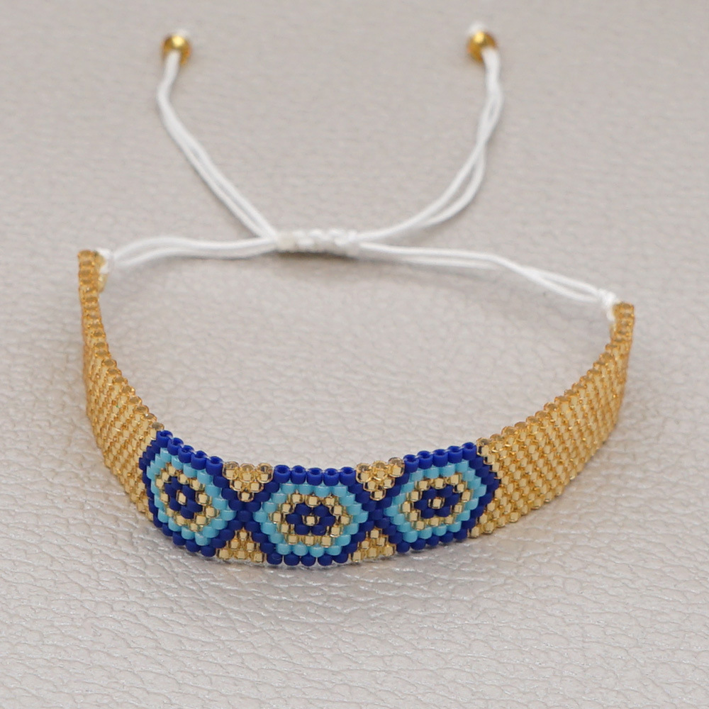 Miyuki Reisperlen Handgewebtes Dämonenauge Armband Persönlichkeit Ethno-stil Schmuck display picture 4