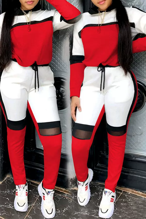 JY2090欧美女装秋冬新款时尚拼接休闲两件套ebay亚马逊wish热卖