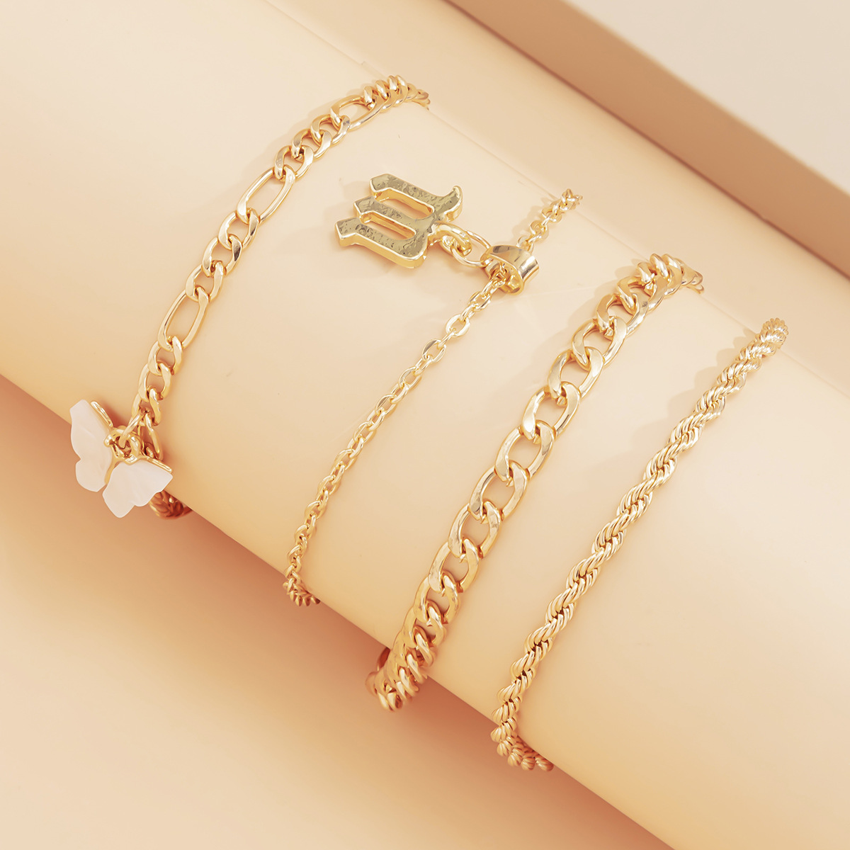 Simple Fashion Butterfly Letter Multi-layer Anklet display picture 8