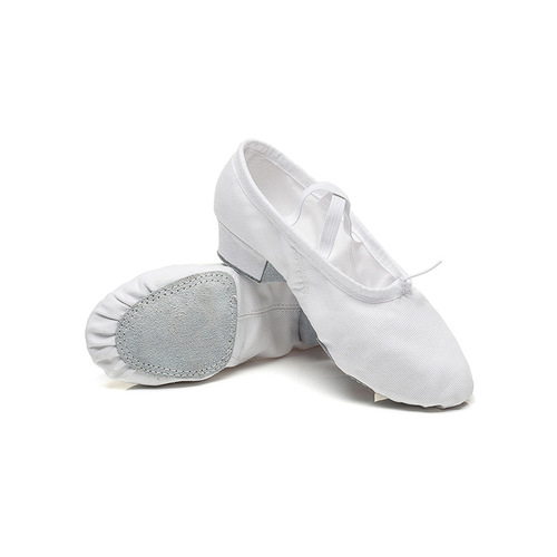 Dance shoes, women's soft sole practice shoes, adult teacher shoes, canvas straps, mid-heel yoga shoes, belly folk dance wholesale