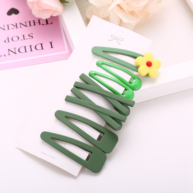 Han Sweet Cute Flower Hairpin Avocado Hairpin Cheap Set 7 Piece Set display picture 8