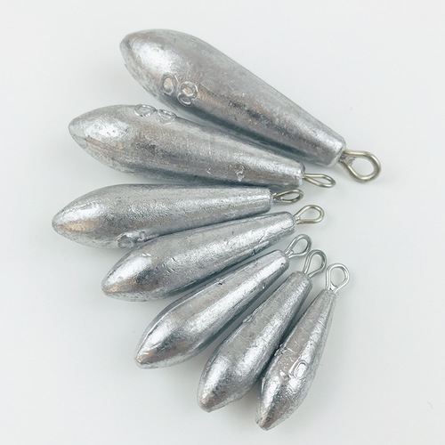 Manufacturer wholesale willow leaf lead pendant water drop ring lead pendant string hook throwing pole sea pole lead pendant fishing lead pendant wholesale