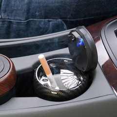 Car Flash N17A Car Ashtray Easy to Clean Pressurized with Light and Cover Creative In-Car Automotive Accessory